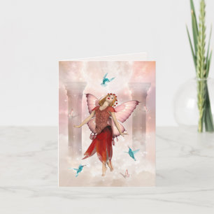 Butterfly Fairy und Hummingbirds Karte