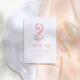 Butterfly Fairytale Floral Girl Geburtstagsparty Dankeskarte