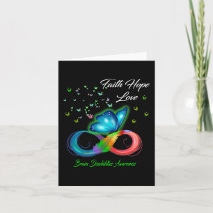 Butterfly Faith Hope Liebe Brain Disabilities Awar Karte