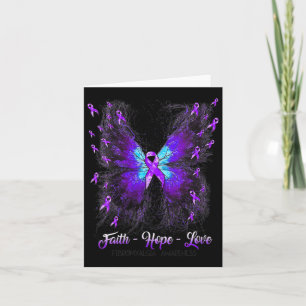 Butterfly Faith Hope Liebe Fibromyalgie Bewusstsei Karte