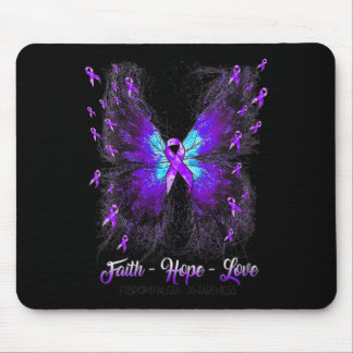 Butterfly Faith Hope Liebe Fibromyalgie Bewusstsei Mousepad
