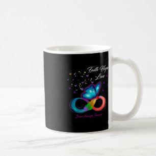 Butterfly Faith Hope Liebe Hirnaneurysm Bewusstsei Kaffeetasse