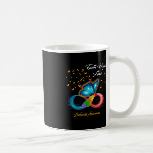 Butterfly Faith Hope Liebe Leukämie Bewusstsein Kaffeetasse