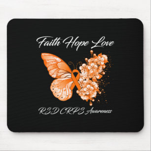 Butterfly Faith Hope Liebe Rsd Crps Bewusstsein 1 Mousepad