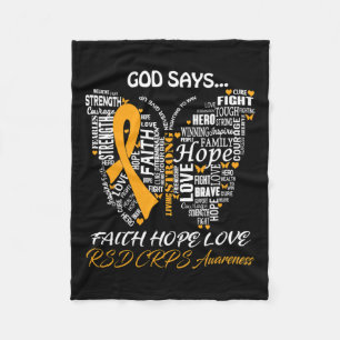 Butterfly Faith Hope Liebe Rsd Crps Sensibilisieru Fleecedecke