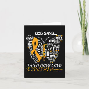 Butterfly Faith Hope Liebe RSD CRPS Sensibilisieru Karte