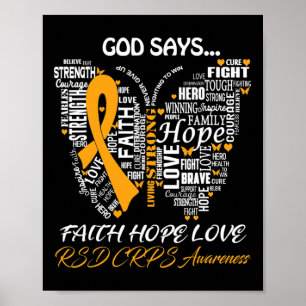 Butterfly Faith Hope Liebe RSD CRPS Sensibilisieru Poster