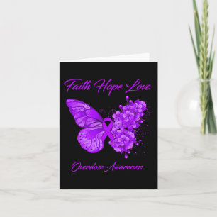 Butterfly Faith Hope Liebe Überdosierung Bewusstse Karte