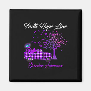 Butterfly Faith Hope Liebe Überdosierung Bewusstse Magnet
