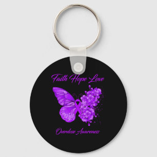 Butterfly Faith Hope Liebe Überdosierung Bewusstse Schlüsselanhänger