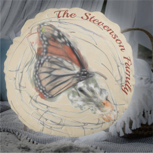 Butterfly Family Magie Rundes Kissen