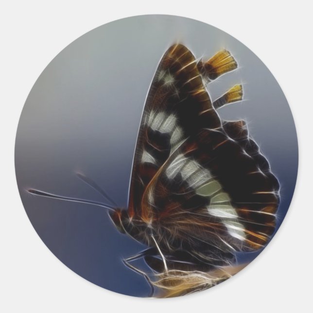 Butterfly Fantasy Art Sticker (Vorderseite)
