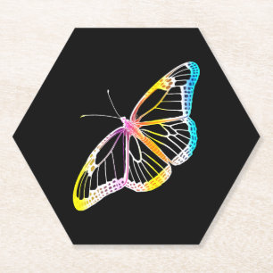 Butterfly-farbiger Monarchen-Regenbogen Zeichnend Untersetzer