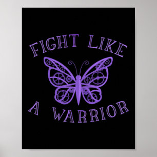 Butterfly Fibro Migraine Lupus Krieger Bewusstsein Poster