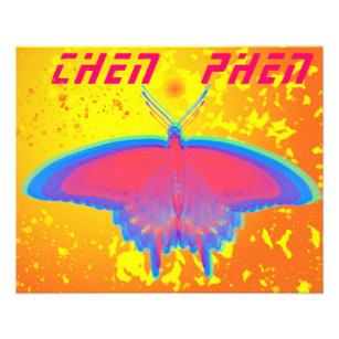Butterfly Fiery Art Chen Phen Music Brand Classic Flyer