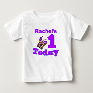 Butterfly First Birthday Girl Shirt