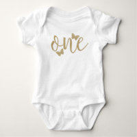 Butterfly First Birthday Imitats Glitzer Shirt
