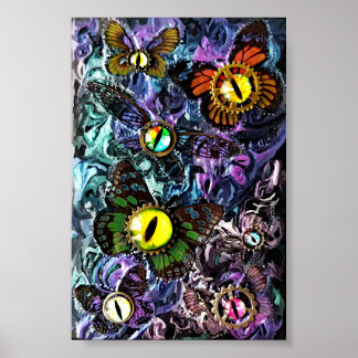 Butterfly-Flieger mit Uhrwerk Druckplakat Poster