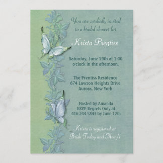 Butterfly Flora Bridal Dusche Einladung
