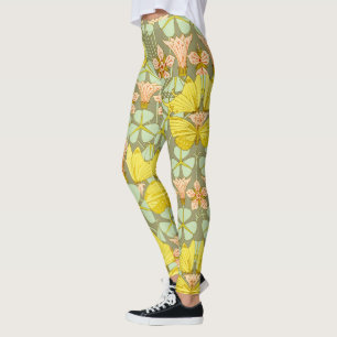 Butterfly Floral botanisch farbig Leggings