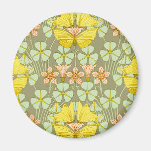 Butterfly Floral botanisch farbig Magnet