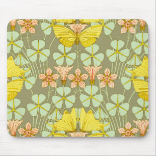Butterfly Floral botanisch farbig Mousepad