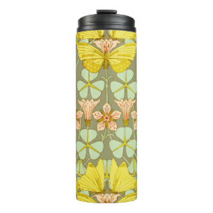 Butterfly Floral botanisch farbig Thermosbecher