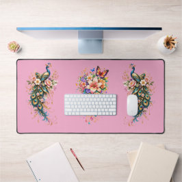 Butterfly & Floral Fantasy Desk Mat Schreibtischunterlage