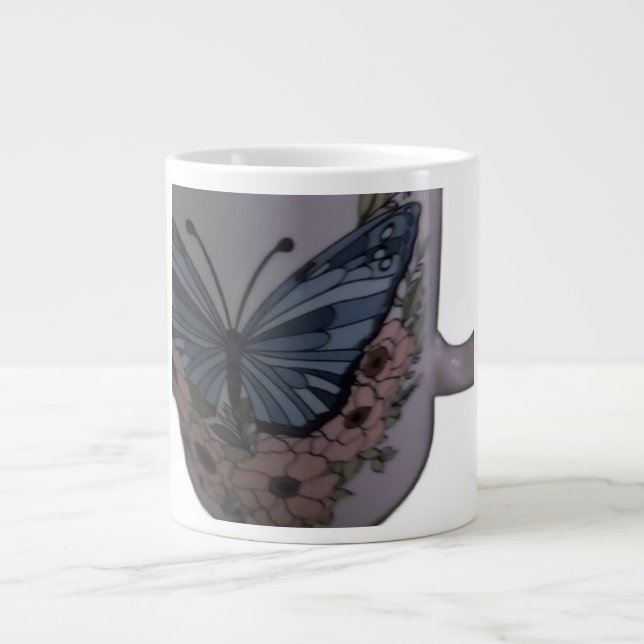 butterfly floral mug Jumbo-Tasse (Vorderseite)