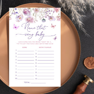 Butterfly Floral Name, dass Song Baby Dusche Spiel