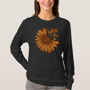 Butterfly Florist Blume Sonnenblumen Schmetterling T-Shirt