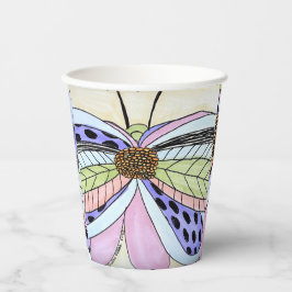 Butterfly Flower Blank Pappbecher