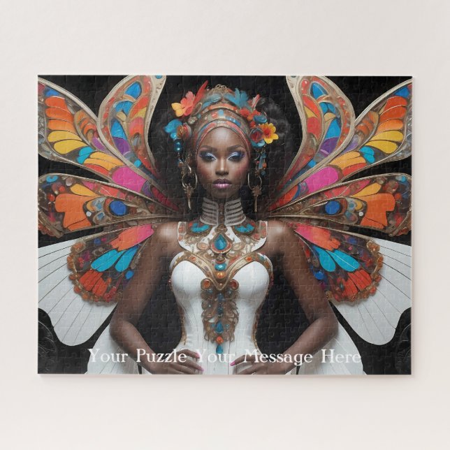 Butterfly-Flügelmäuse aus dem verzauberten Garten Puzzle (Horizontal)