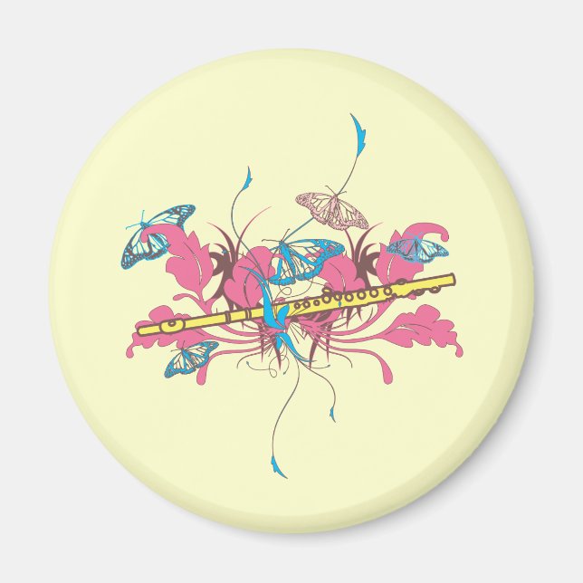 Butterfly Flute Magnet (Vorne)