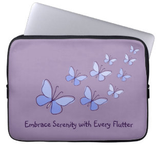 Butterfly Flutter in Blau - Embrace Serenity ... Laptopschutzhülle