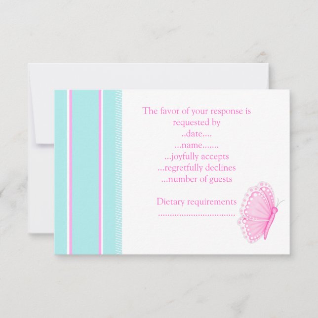 BUTTERFLY FLUTTER-UAWG RSVP KARTE (Vorderseite)