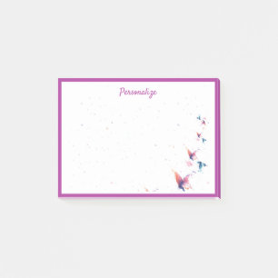 Butterfly Flutters Personalisiertes Watercolor-Des Post-it Klebezettel