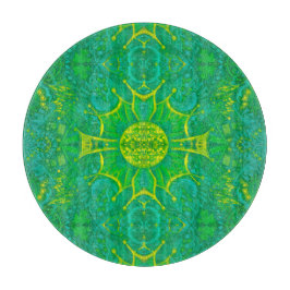 Butterfly Forest Bohemisch Arabesque Muster Green Schneidebrett