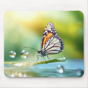 Butterfly Forest Nature Serene Tranquil Mousepad