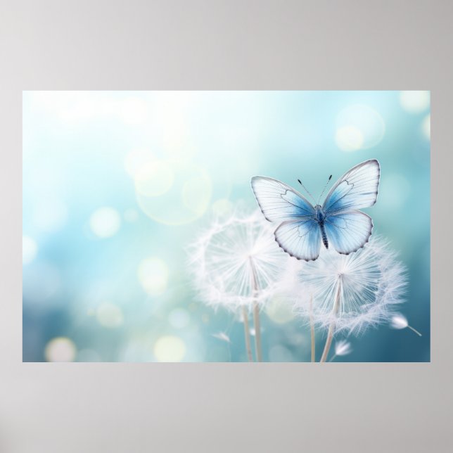 Butterfly Forest Nature Serene Tranquil Poster (Vorne)