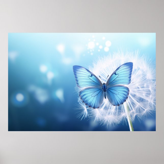 Butterfly Forest Nature Serene Tranquil Poster (Vorne)