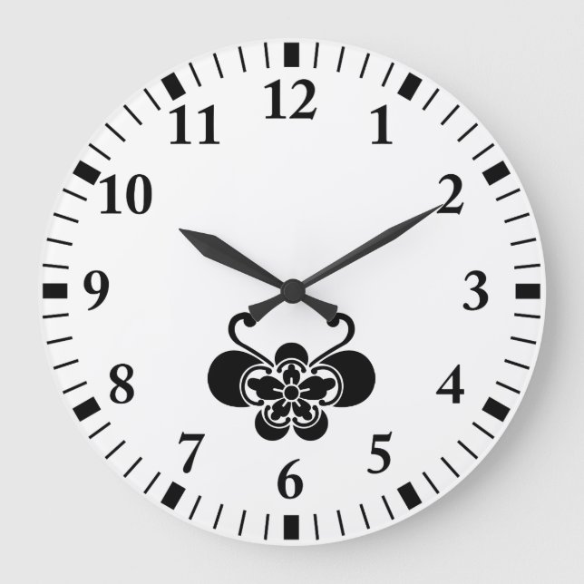 Butterfly-förmiger Goka Große Wanduhr (Vorderseite)