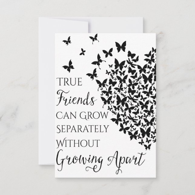 Butterfly Friendship Heart Dankeskarte (Vorderseite)