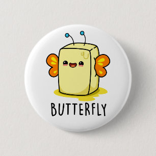Butterfly-Funny Butter mit Flügelpuppe Button