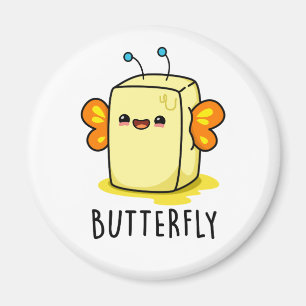 Butterfly-Funny Butter mit Flügelpuppe Magnet