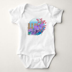 Butterfly Garden 3D Whimsey Baby Strampler