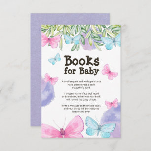 Butterfly Garden Baby Book Request Card Einladung