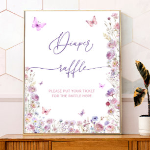 Butterfly Garden Baby Dusche Windelwanne Poster