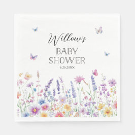 Butterfly Garden Baby Shower Napkins Serviette