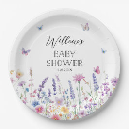 Butterfly Garden Baby Shower Paper Plates Pappteller